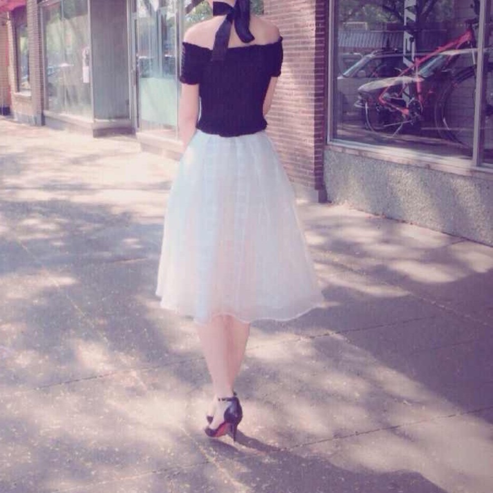 Organza midi Skirt